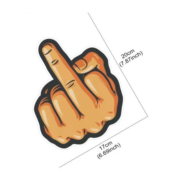 20x17cm Middle Finger F*ck You Sticker - Image 6