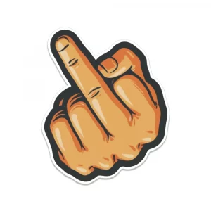 20x17cm Middle Finger F*ck You Sticker