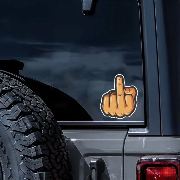 20x17cm Middle Finger F*ck You Sticker - Image 7
