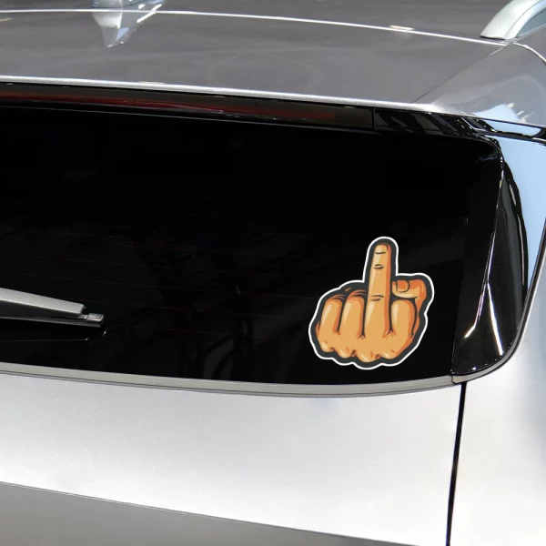 20x17cm Middle Finger F*ck You Sticker - Image 12