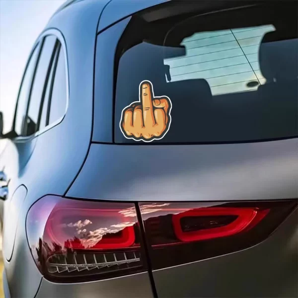 20x17cm Middle Finger F*ck You Sticker - Image 8